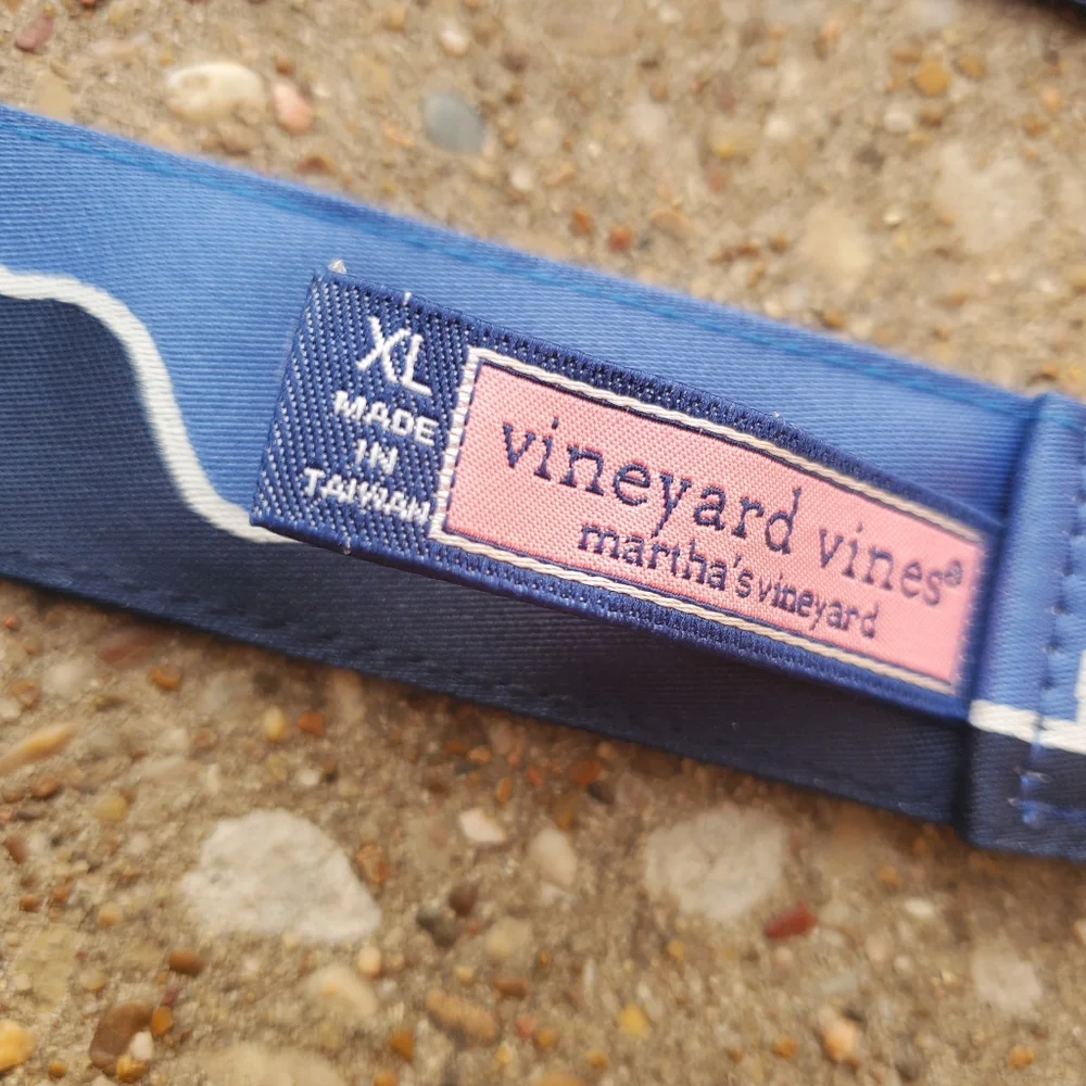 Vineyard Vines Blue Whale D Ring Youth Belt XL